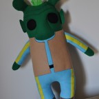 Our handmade plush Greedo doll